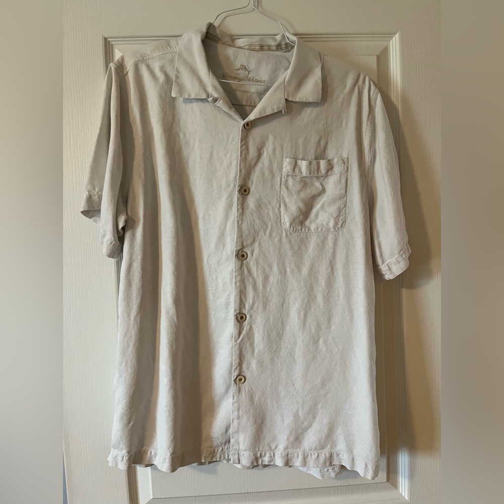 Tommy Bahama Light Tan Short Sleeve Shirt